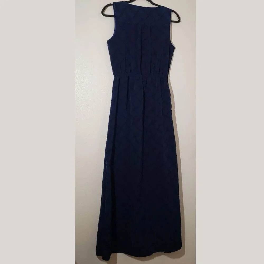 NEW Tommy Hilfiger Women's Long Maxi Dress Sleeveless Polo Size Small Black Blue